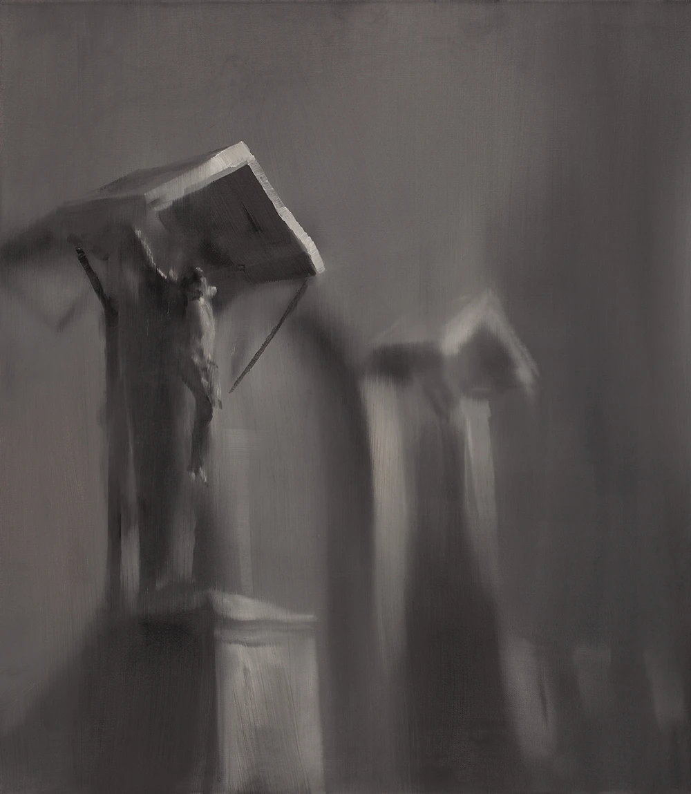 O.T. 2015. Öl und Enkaustik auf Leinwand. 80 x 70 cm O.T. 2015. Öl und Enkaustik auf Leinwand. 80 x 70 cm