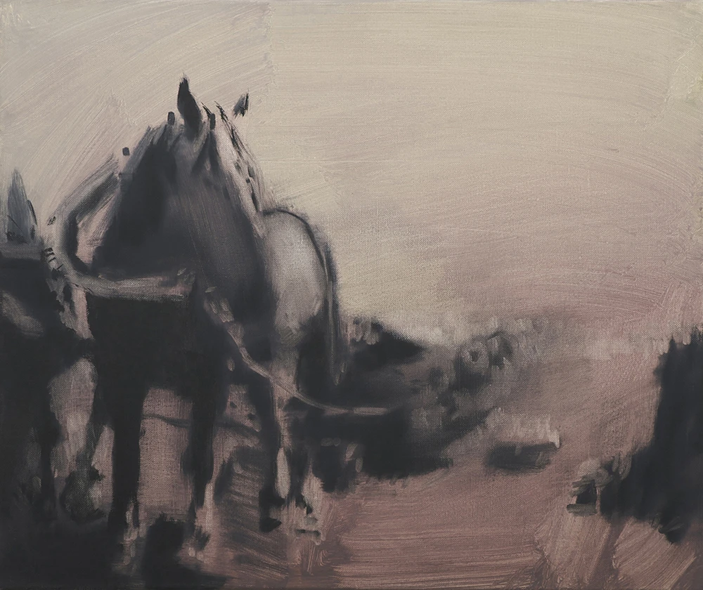 O.T. 2014. Öl und Enkaustik auf Leinwand. 50 x 60 cm O.T. 2014. Öl und Enkaustik auf Leinwand. 50 x 60 cm