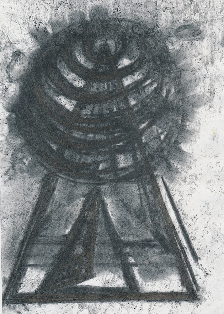 Genesis 2026. Kohle auf Papier. 21 x 14,8 cm Genesis 2026. Kohle auf Papier. 21 x 14,8 cm