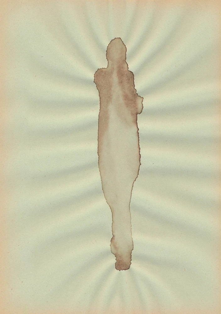 Tetelestai 2020. Blut auf Papier, 29,7 x 21 cm Tetelestai 2020. Blut auf Papier, 29,7 x 21 cm