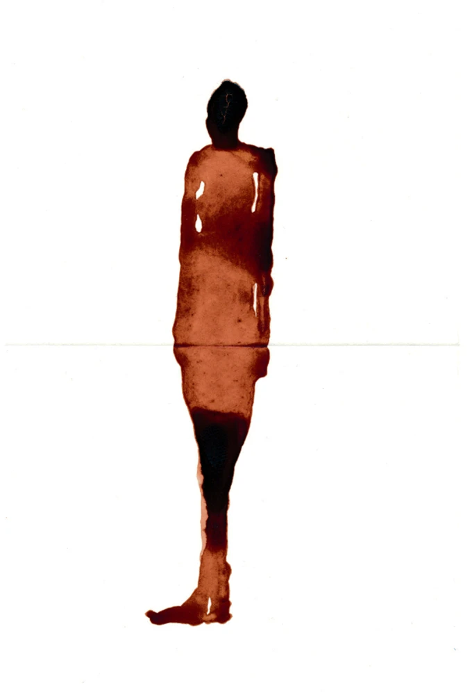 Tetelestai 2020. Blut auf Papier, 29,7 x 21 cm Tetelestai 2020. Blut auf Papier, 29,7 x 21 cm