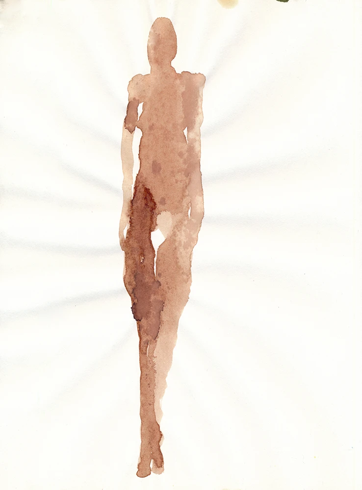 Tetelestai 2020. Blut auf Papier, 29,7 x 21 cm Tetelestai 2020. Blut auf Papier, 29,7 x 21 cm